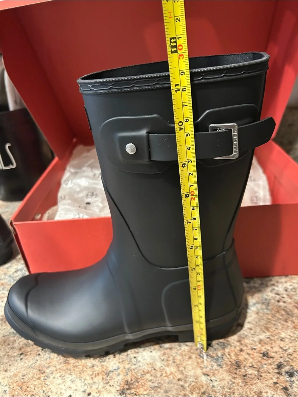 *New* Hunter Original Short Rain Boots Black Size US 10